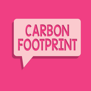 文字书写碳足迹。关于二氧化碳排放量的商业概念活动的气氛结果