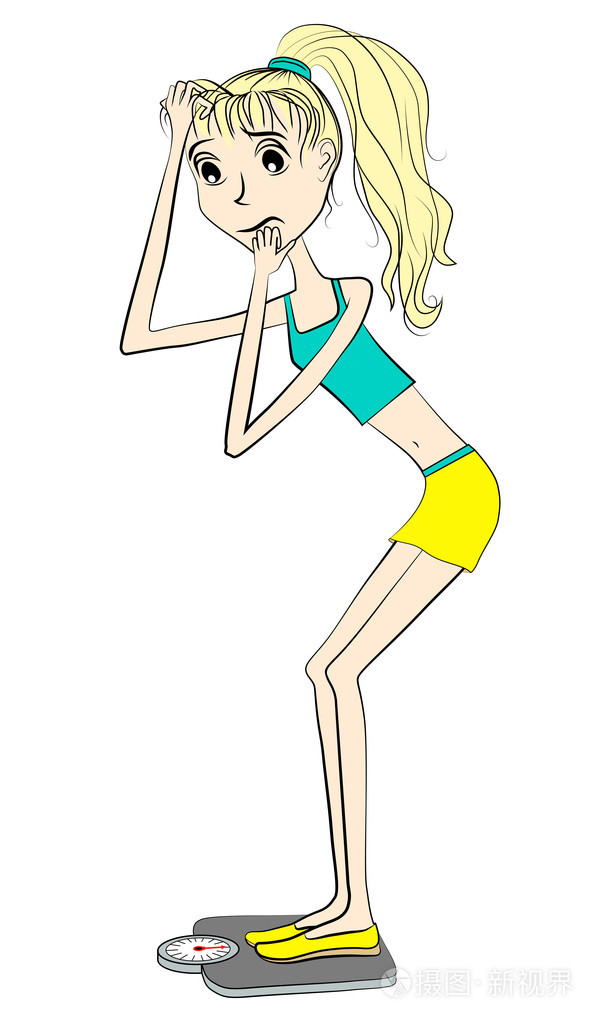 vektor_thin 在尺度上的金发女孩