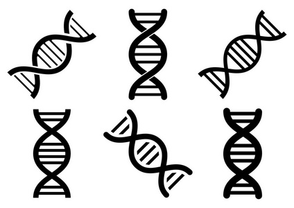 一套 dna 图标不同的设计.矢量插图插画