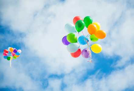 气球在天空中