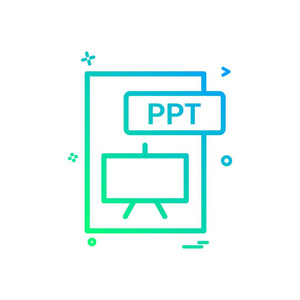 ppt 文件格式图标矢量设计