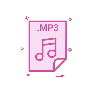 mp3 应用程序下载文件文件格式图标矢量设计