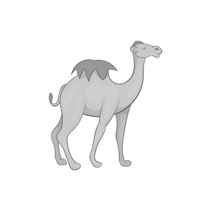 骆驼图标黑色单色风格