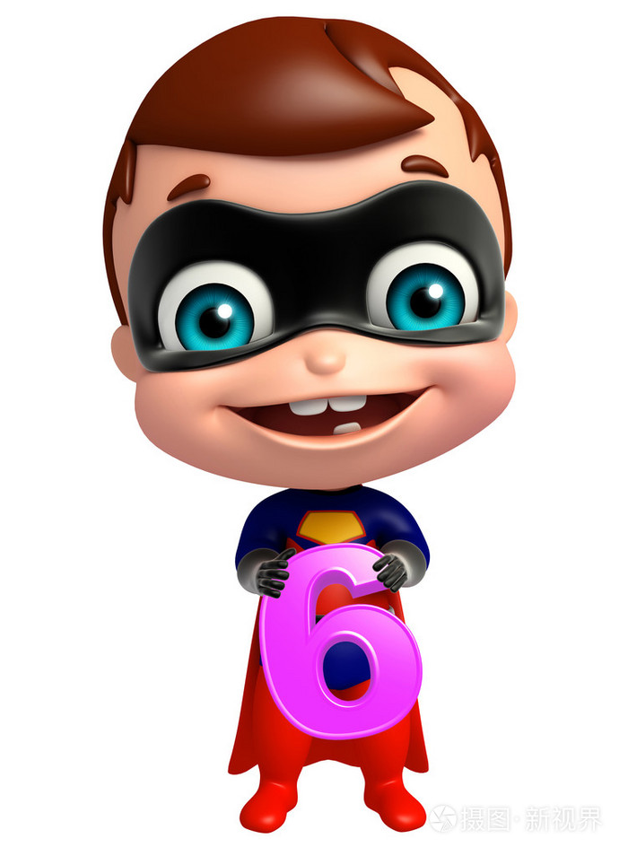 与6 位可爱超人造型