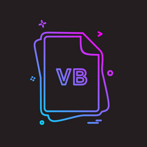 Vb 文件类型图标设计矢量