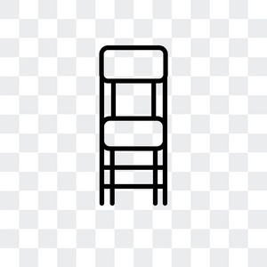 椅子矢量图标隔离在透明背景, 椅子标志设计