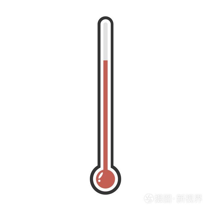 孤立的温度计平设计矢量