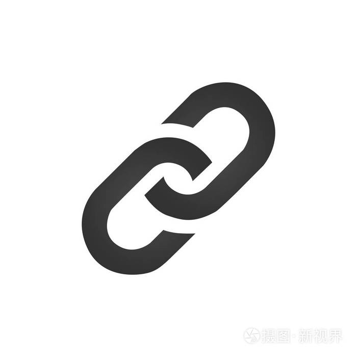 链, 链接图标矢量插图在白色背景下隔离插画-正版商用图片0sw434-摄图