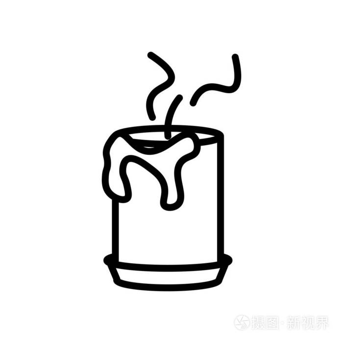 蜡烛图标矢量分离白色背景, 蜡烛标志插画-正版商用图片0sw5qj-摄图新