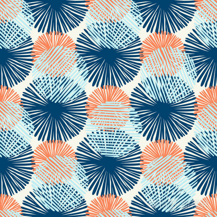 抽象ikat 和波西米亚风格的手工面料图案.