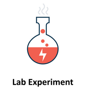 烧杯中的热仪器及其技术矢量图标