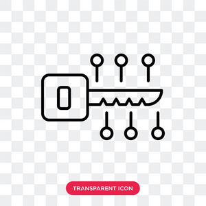 数字键矢量图标独立于透明背景, 数字钥匙标志设计