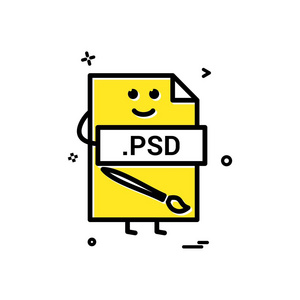 计算机 psd 文件格式类型图标矢量设计
