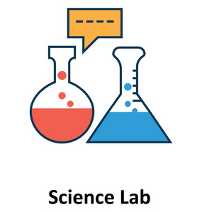 烧杯与聊天隔离和矢量图标技术