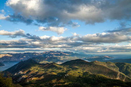 山, 海, 天空, 森林