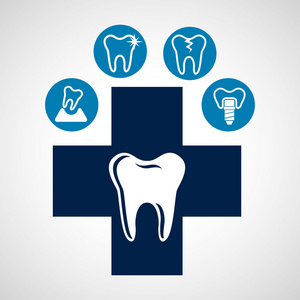 牙科医疗设备平面图标