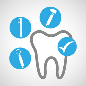 牙科医疗设备平面图标图片