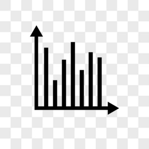 条形图矢量图标被隔离在透明背景上, 酒吧 ch