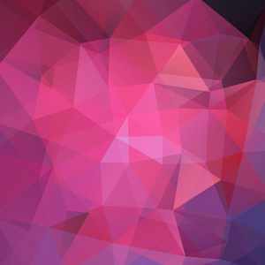 粉红色的抽象马赛克背景。三角几何背景。设计元素。矢量图