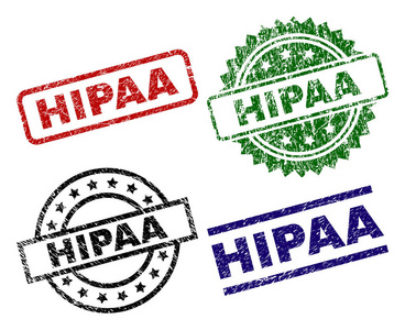 刮纹的 Hipaa 印章邮票