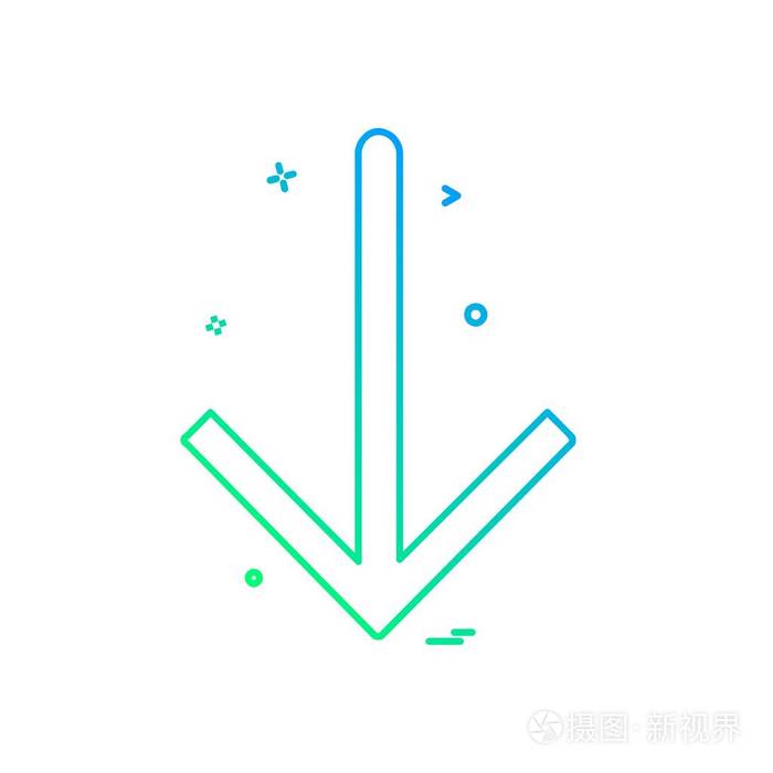 向下箭头图标设计向量