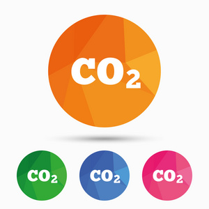 co2 二氧化碳公式符号图标。化学