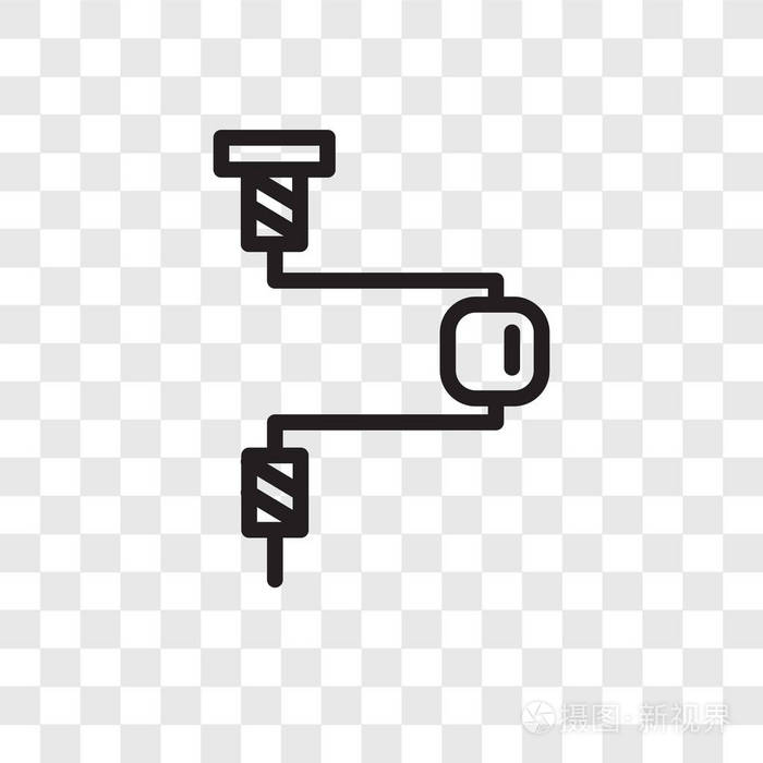 在透明背景上隔离的支撑矢量图标支撑标志设计