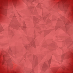 红光多边形的马赛克背景。商业设计模板。三角形的几何图案