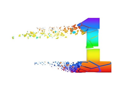 粉碎字体破碎的彩虹字母数字1.粉碎彩虹字体.