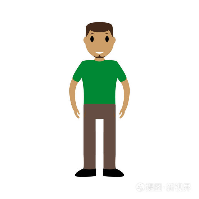 白色背景的卡通人物