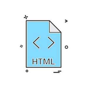 html 文件文件扩展名文件格式图标矢量设计