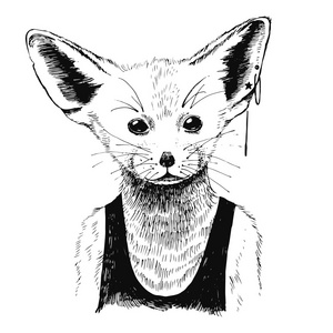 手绘打扮时髦风格 fennec