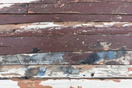 风化木板墙。漆硬木。粗糙的木板。创意 decotarion。旧木板的背景。垃圾设计木