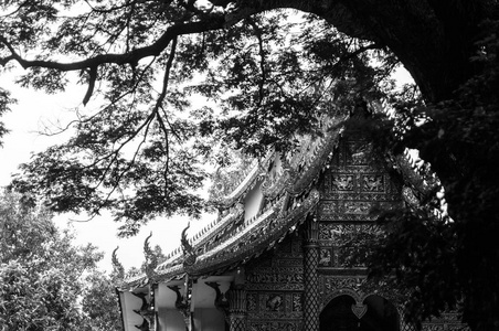 黑白摄影 在泰国的历史名胜和历史遗迹清迈的历史遗迹该省是曼谷第二大省份。