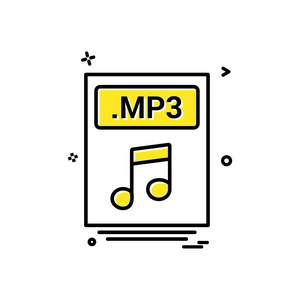 文件文件 mp3 图标矢量设计