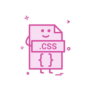 计算机 css 文件格式类型图标矢量设计