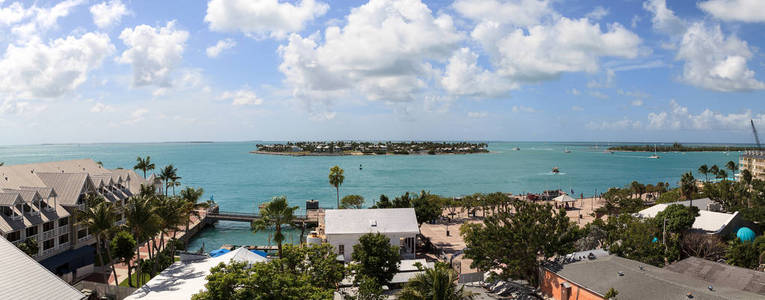 主要西部的老镇部分的鸟瞰, 佛罗里达与海洋在距离