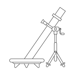 收集武器和陆军矢量图标的股票迫击炮和杵矢量图标三七 ginseng.