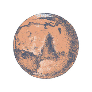 火星手绘图片