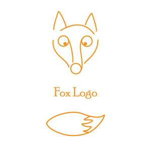 狐狸脸尾巴徽标图片
