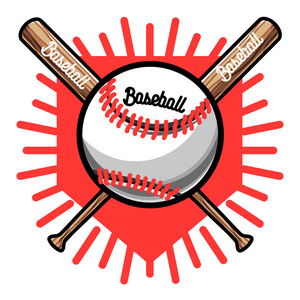 颜色的老式棒球会徽照片