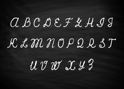 粉笔在黑板上向量字母表