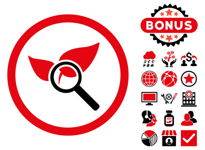 探讨天然药物平面矢量图标与奖金照片