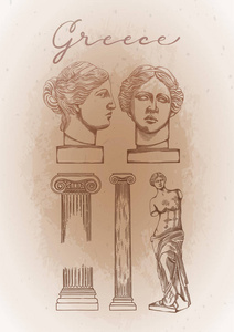 金星的古柱和雕塑收藏