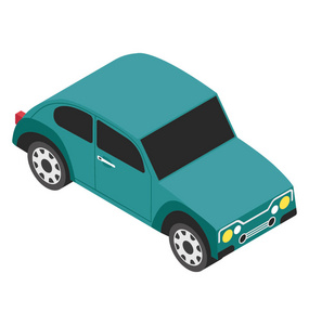 小型汽车微型车平面图标设计
