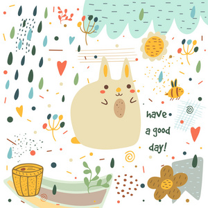 可爱的明信片图片-可爱的明信片素材-可爱的明信片插画-摄图新视界