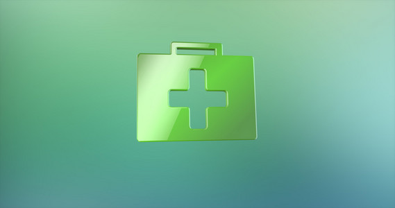 急救医疗试剂盒颜色 3d 图标