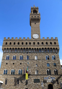 意大利佛罗伦萨离领主广场旧宫或市政厅