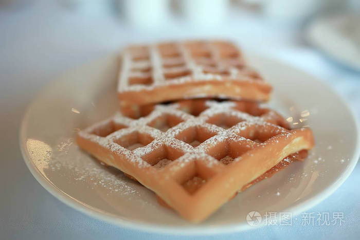 维也纳人的华夫饼早餐, 美味的新鲜甜点在咖啡馆