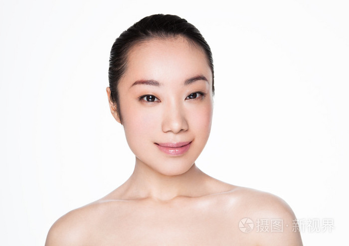 美亚裔女子微笑健康化妆肖像